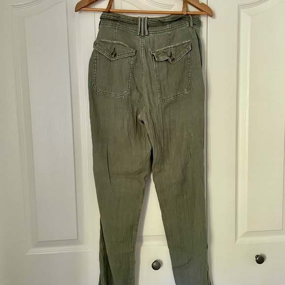 American Eagle Outfitters Olive Green Tie Cargo Pants | Size 4 - Picture 2 of 8